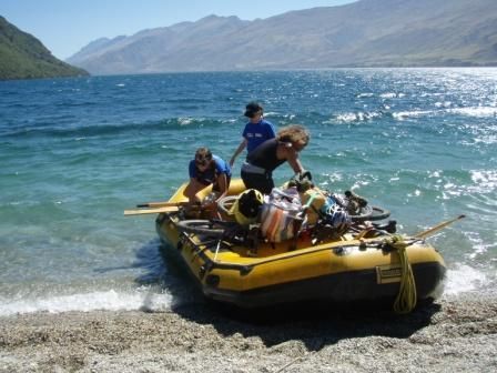 Arriving at Kingston with guide Chief from Queenstown Rafting