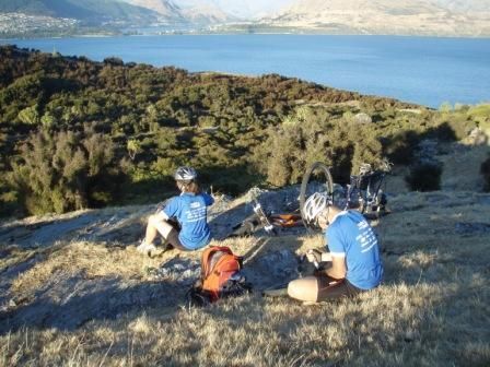 Cecil Peak Fixing our first puncture