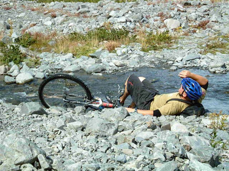 Poulter River Lane bails on river crossing